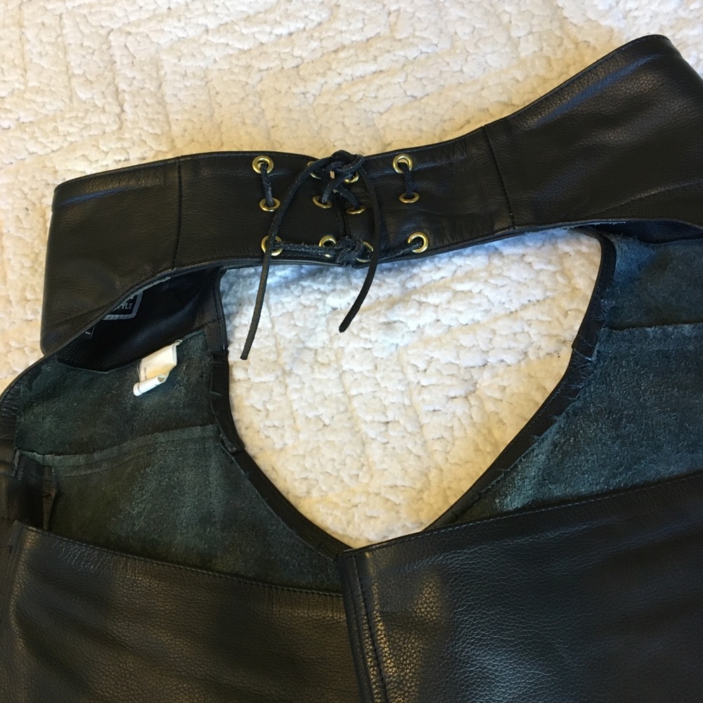 RiverRoad Leather Motorcycle Riding Chaps ~ Long
